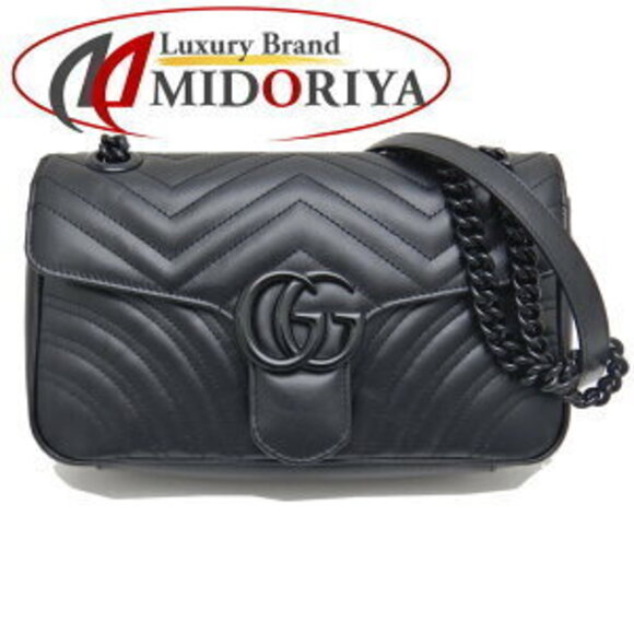 Gucci GG Marmont Shoulder Bag Black Leather - Picture 1 of 10